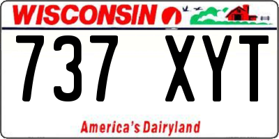 WI license plate 737XYT