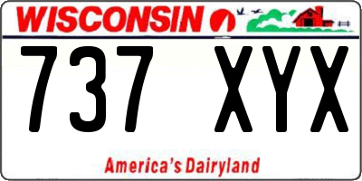 WI license plate 737XYX