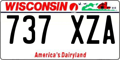 WI license plate 737XZA