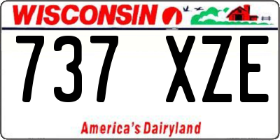 WI license plate 737XZE