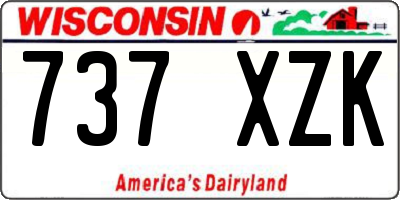 WI license plate 737XZK
