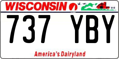 WI license plate 737YBY