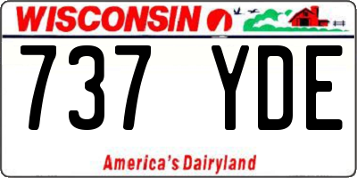 WI license plate 737YDE