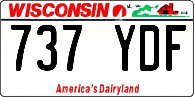WI license plate 737YDF