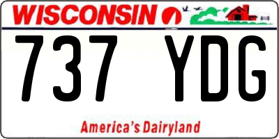 WI license plate 737YDG