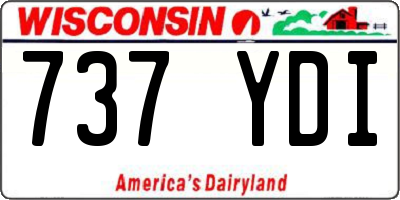 WI license plate 737YDI