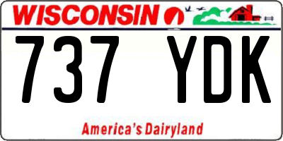 WI license plate 737YDK