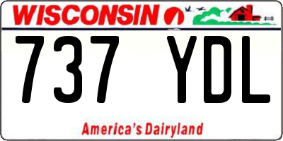 WI license plate 737YDL
