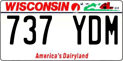 WI license plate 737YDM
