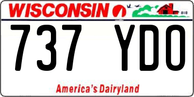 WI license plate 737YDO
