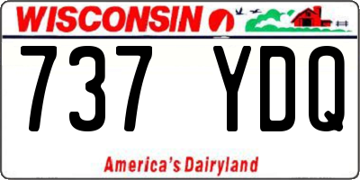 WI license plate 737YDQ