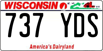 WI license plate 737YDS