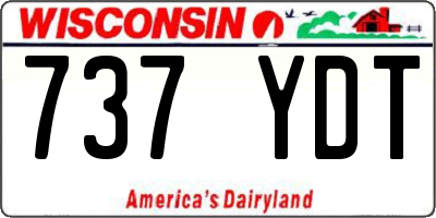 WI license plate 737YDT