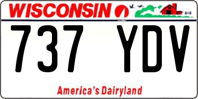WI license plate 737YDV