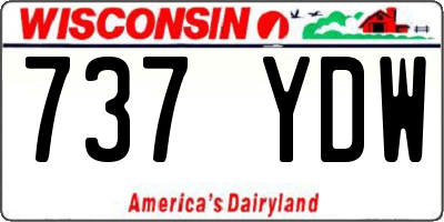 WI license plate 737YDW