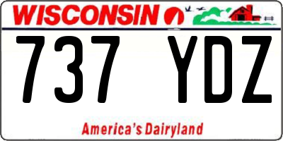 WI license plate 737YDZ