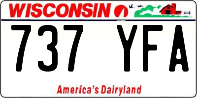 WI license plate 737YFA