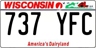 WI license plate 737YFC
