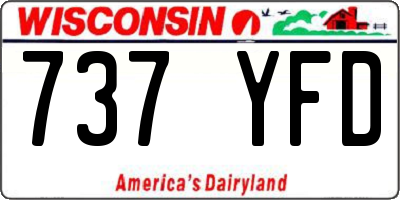 WI license plate 737YFD
