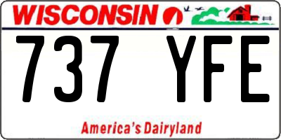 WI license plate 737YFE