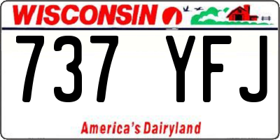WI license plate 737YFJ
