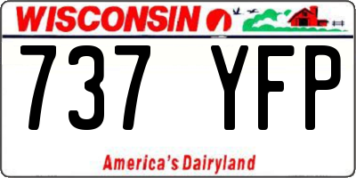WI license plate 737YFP