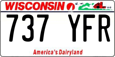 WI license plate 737YFR