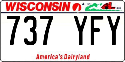 WI license plate 737YFY