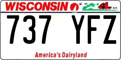 WI license plate 737YFZ