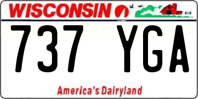 WI license plate 737YGA