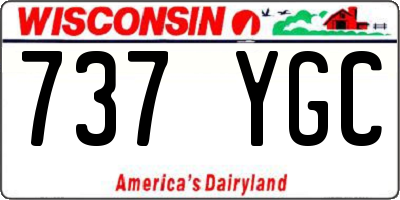 WI license plate 737YGC