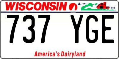 WI license plate 737YGE