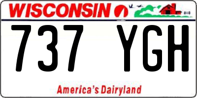 WI license plate 737YGH