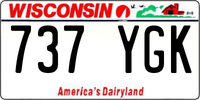 WI license plate 737YGK