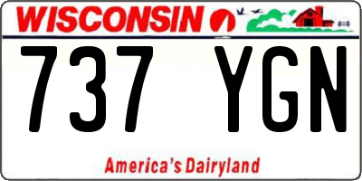 WI license plate 737YGN