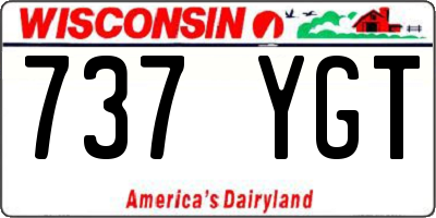 WI license plate 737YGT