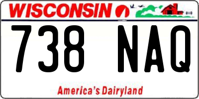 WI license plate 738NAQ
