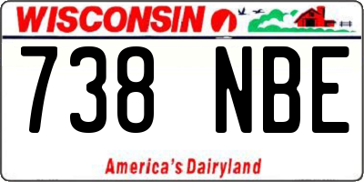 WI license plate 738NBE