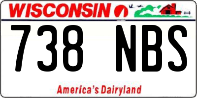 WI license plate 738NBS