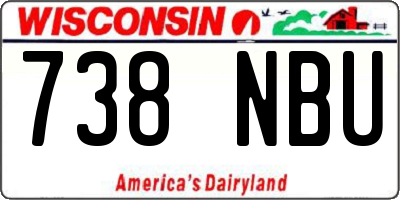 WI license plate 738NBU
