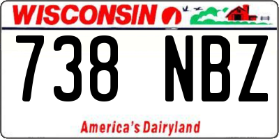 WI license plate 738NBZ