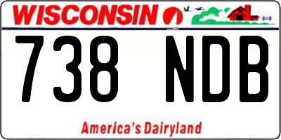 WI license plate 738NDB