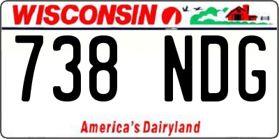 WI license plate 738NDG
