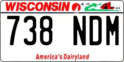 WI license plate 738NDM