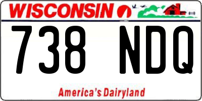 WI license plate 738NDQ