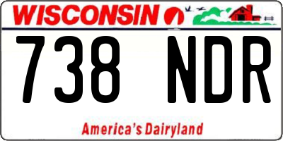 WI license plate 738NDR