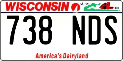 WI license plate 738NDS
