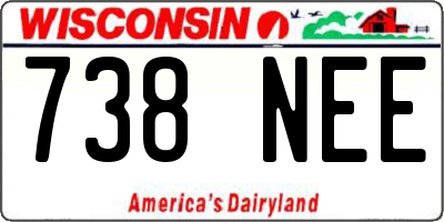 WI license plate 738NEE