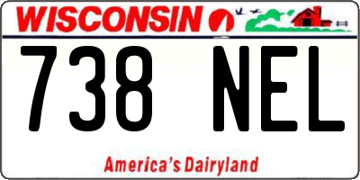 WI license plate 738NEL