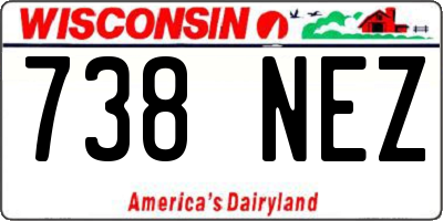 WI license plate 738NEZ